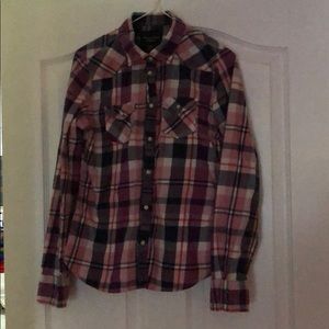 American eagle button down juniors size med